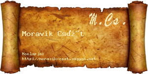 Moravik Csát névjegykártya